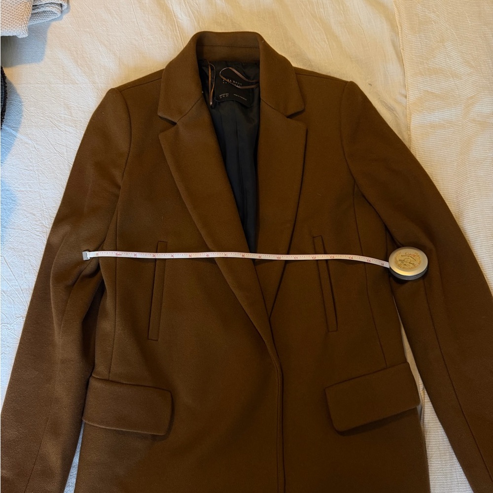 Zara Basic Camel Wool coat XS - Picture 7 of 10